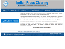 Tablet Screenshot of indianpressclearing.com